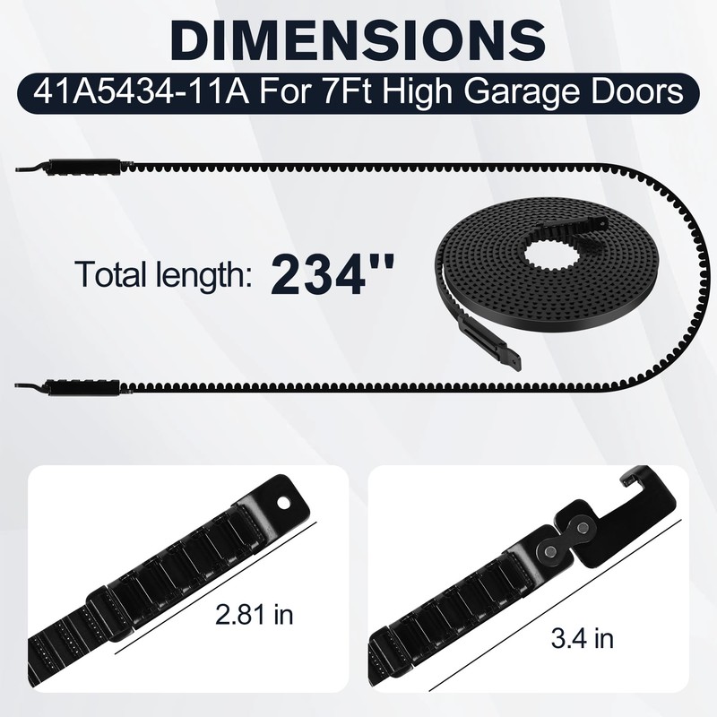 41A5434-11A Garage Door Opener Belt 234" - for 7FT High