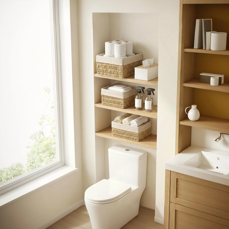 Rattanzenith Wicker Storage Baskets Set of 3, Bathroom & Shelf