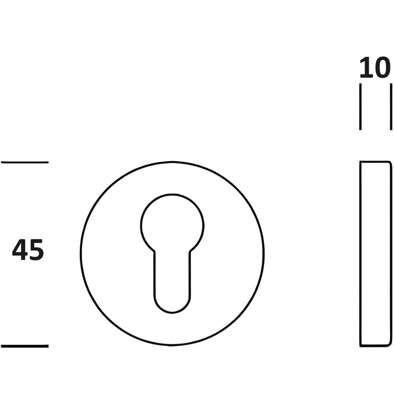 1 Pair Rosettes Hole Cylinder Compatible with Yale Hole Door