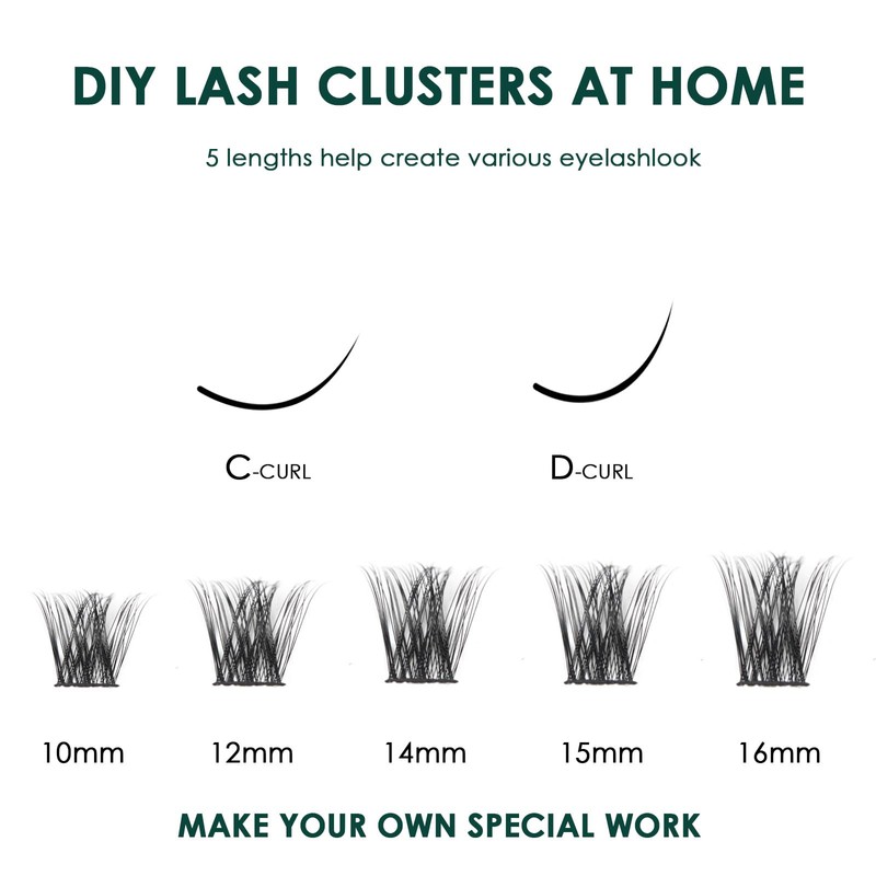 Lanciley L01 Eyelash Extensions Set of 120 Cluster Lashes with