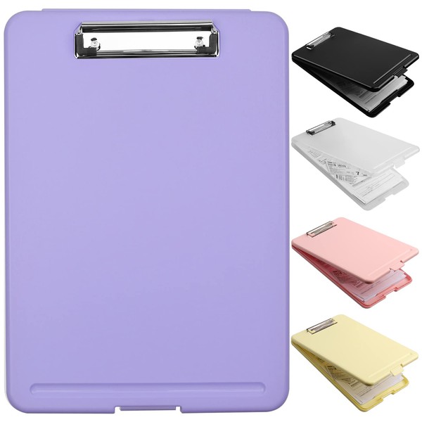 A4 Clipboards, Clipboard with Storage,Plastic Storage Clipboard with Low Profile