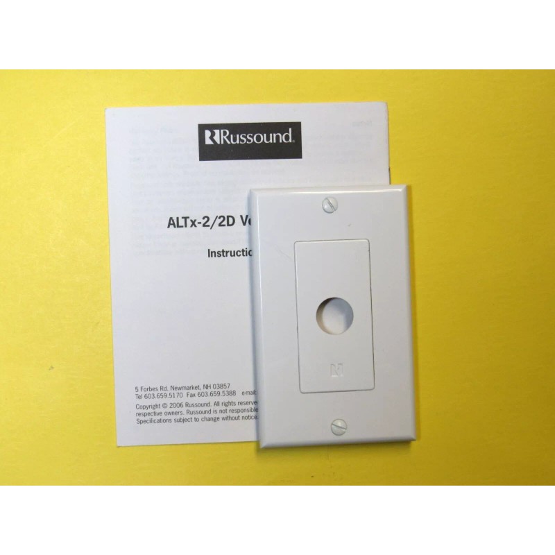 Russound White Wall Plate for Impedance Matching Volume ALT, LPT,