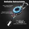 Retractable Keychain 1 Pack Heavy Duty Carabiner Badge Holder，Retractable Lanyard，