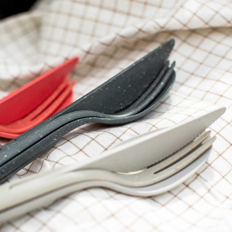 koziol KLIKK Nature Desert Sand Cutlery Set 3-Piece