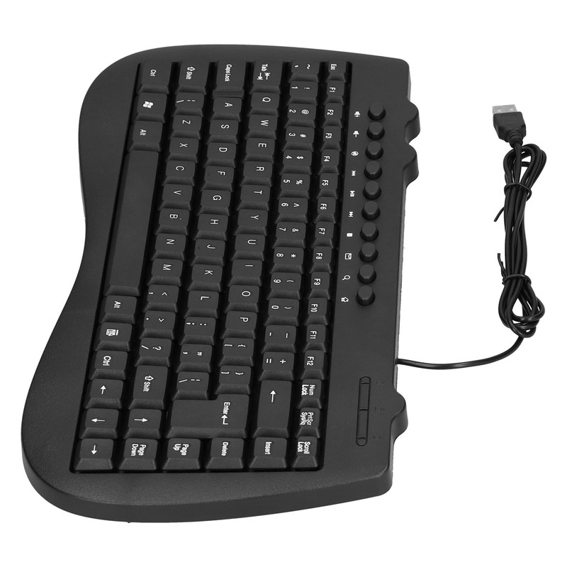 USB Keyboard Durable Plastic 87 Keys KB‑301B Keypads General Ergonomically