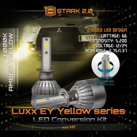 Stark LED 66W 5000LM True 3000K 3K Yellow Lights Fog Light Bulbs Pair - H1
