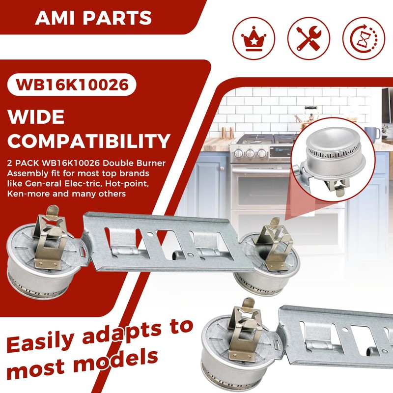 Double Burner Assembly WB16K10026 WB29K17 Double Stove Top Double Surface