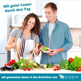 Geschenkissimo Breakfast Board / Bread Board with Name, Saying, Motif, Logo or Comic - High-Quality Engraving - Beech Breakfast Board Rectangular Smooth with Rounded Corners
