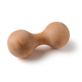 Erzi 47008 Wood Roller Bone XL Long Wooden for Self-Massage Fascia Bone Made of Waxed Beech Wood Diameter 10 x 24 cm