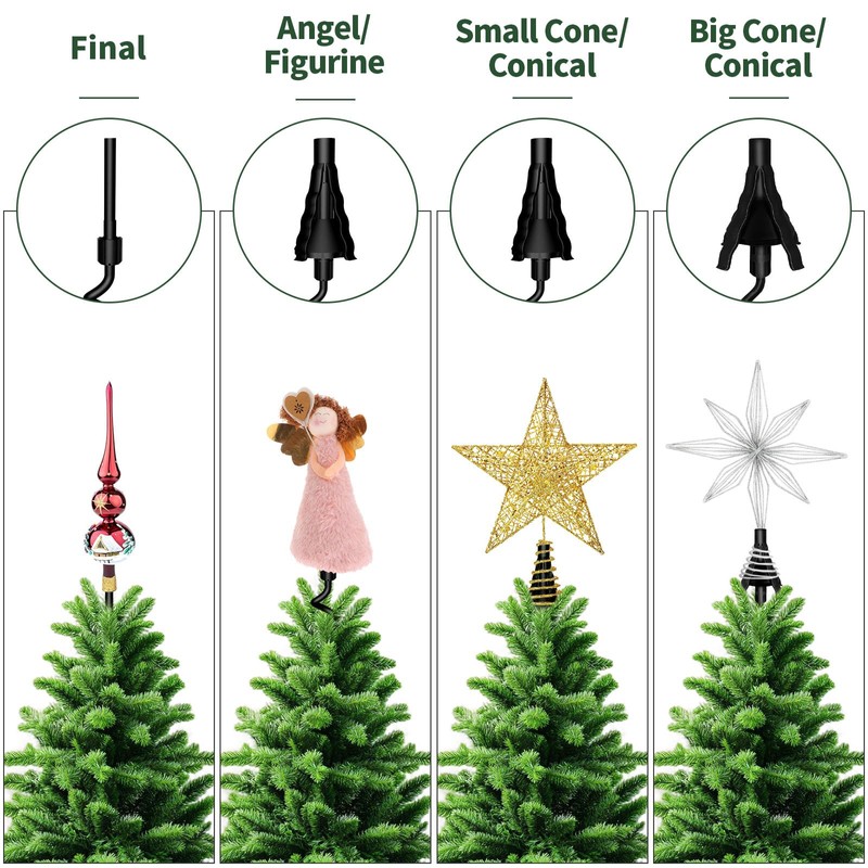 Christmas Tree Topper Holder - Twist On Universal Stabilizer with