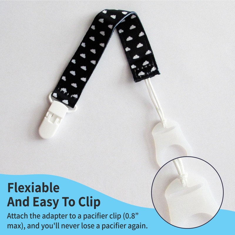 PUTSKA Pacifier Adapter Rings - Silicone Adapter for Pacifier Holder