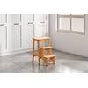 Boraam Niko 3-Tier Step Stool, Counter Height, Natural