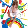 VEYLIN 4 Pcs Spill Proof Paint Cups and 4 Color
