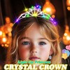 JEWEKY Light Up Rhinestone Tiara and Crown Silver Princess Birthday