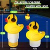 Pool Chlorine Floater with Light,Duck Chlorines Floaters with Adjustable Flow,Solar