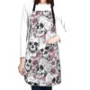 Fenmshairy Sugar Skull and Cherry Blossoms Waterproof Bib Apron with