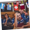 Kisangel 3pcs 32 String International Flags 32 Countries String Flags