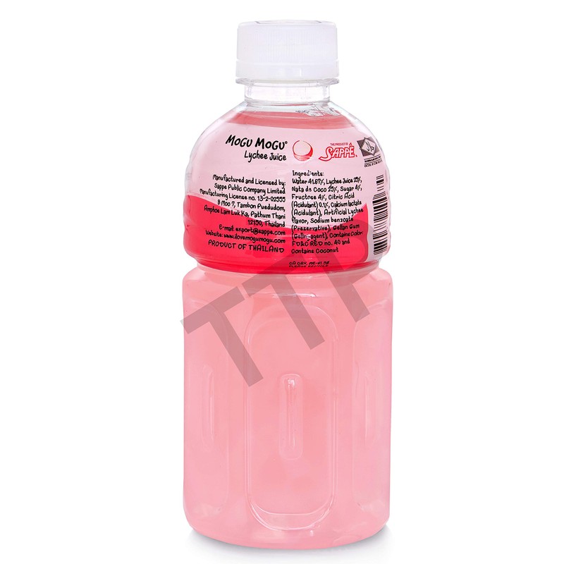 Mogu Mogu Lychee Juice with Nata De Coco, Net Wt