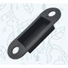 Door Latch Keep Strike Dust Box Black Plastic Small 75mm