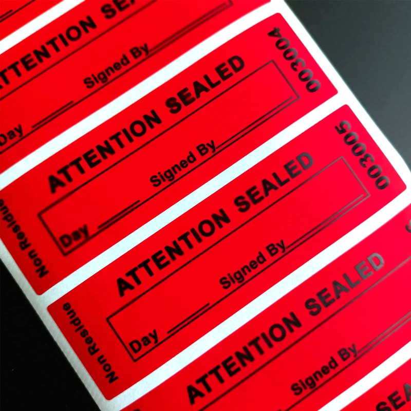 Non Transfer Tamper Evident Security Warranty Void Seals/Stickers High Security