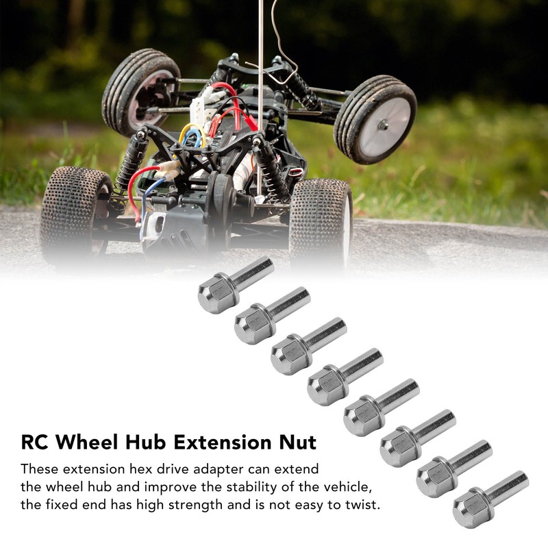 8 Pcs RC Wheel Hub Extension Nut Stainless Steel High