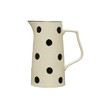 Creative Co-Op Farmhouse Stoneware Painted Polka Dots, Ivory and Black