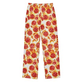 IHCVHQX Pajama Pants Pizza Pepperoni Pattern Soft Pajama Sleep Pant Long Pj Bottoms L