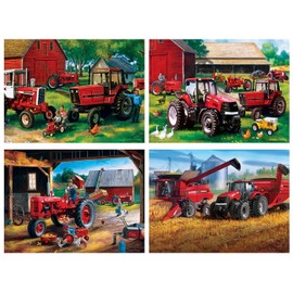 MasterPieces 2000 Piece Jigsaw Puzzle for Adult, Family, Or Youth - Farmall 4-Pack 14" X 19" - Family Owned American Puzzle Company