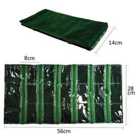 SCIKHEFT Travel Jewelry Roll Bag Portable Organizer Pouch With Grids&PVC Cover Storage Bags for Necklace, Bracelet, Bracelet,Ring, Badge, Pendant