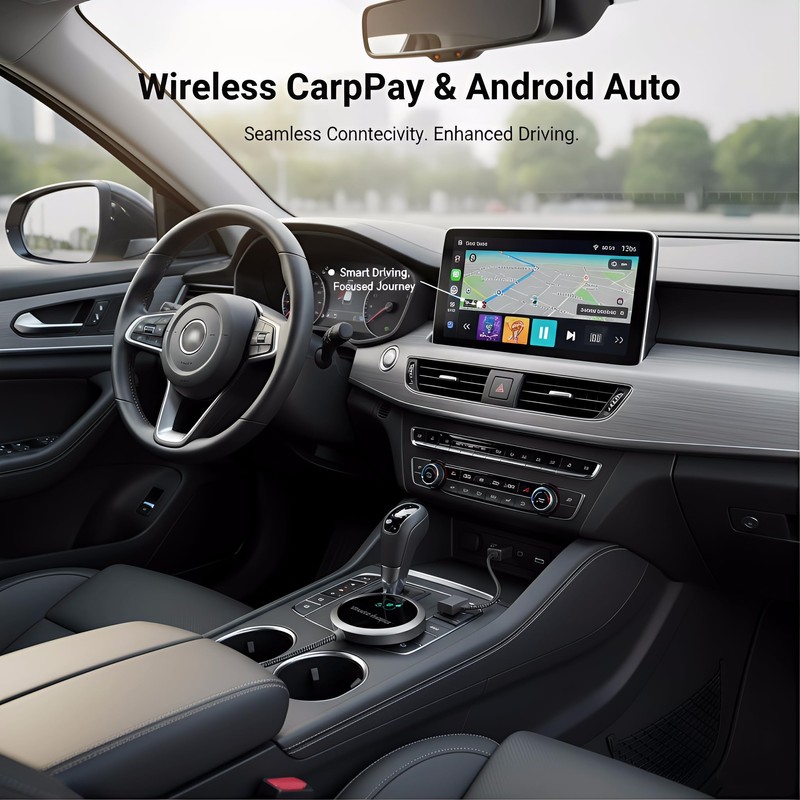 GPY 2-in-1 Wireless CarPlay Adapter 2026 for Apple & Android