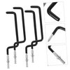 SHINEOFI 6pcs Metal Skateboard Wall Hooks Multi Functional Storage for