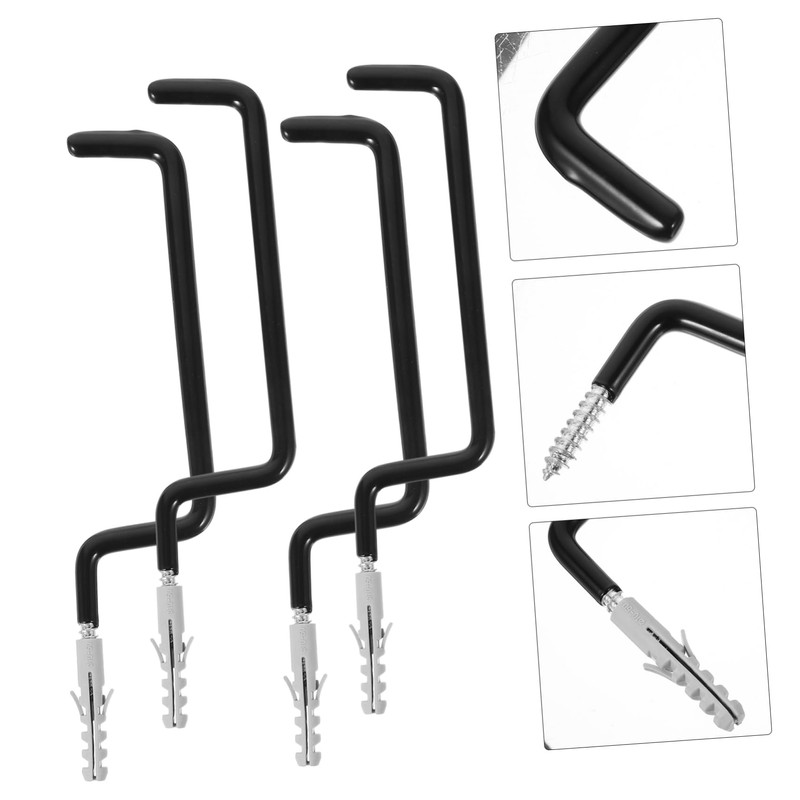 SHINEOFI 6pcs Metal Skateboard Wall Hooks Multi Functional Storage for
