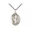 St Genevieve Medal 1" Sterling Medal on a 20'' Sterling