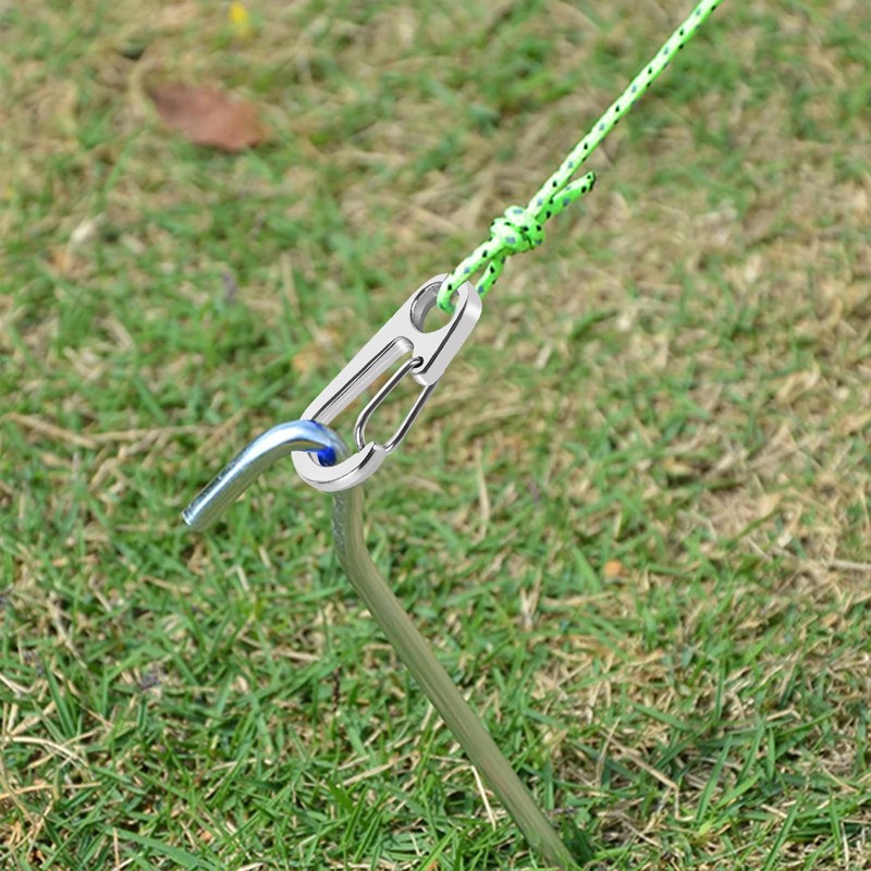 Set of 50 Carabiners, Mini Carabiners, Snap Hooks, Stainless Steel,