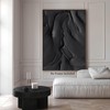 Dthllay Black Abstract Canvas Wall Art 3D Texture Painting Black