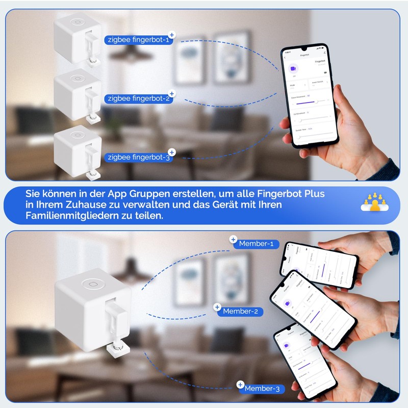MOES ZigBee Fingerbot Plus, Switch Button Pusher, Upgrade with Touch