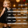TENTIDE Baby Girl Black Dress Wedding Sleeveless V Neck A-line