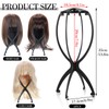 obeoby 3 Pack Wig Stand, Portable Wig Holder Wig Head