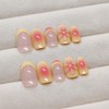 ONPRESS 24 Uñas Postizas De Verano, Cortas, Almendradas, Con Diseño