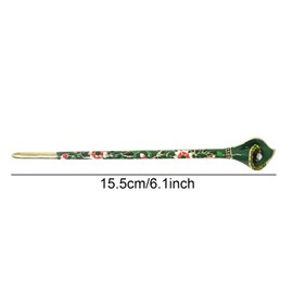 Honbay Cloisonn Vintage Hair Stick With Calla Chinese Traditional Style Fashion Hair Chopsticks Hairpin (Green)