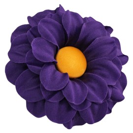 Sara Monica magnetic hair flower and brooch accessory: Daisy: Made in the USA (Purple)