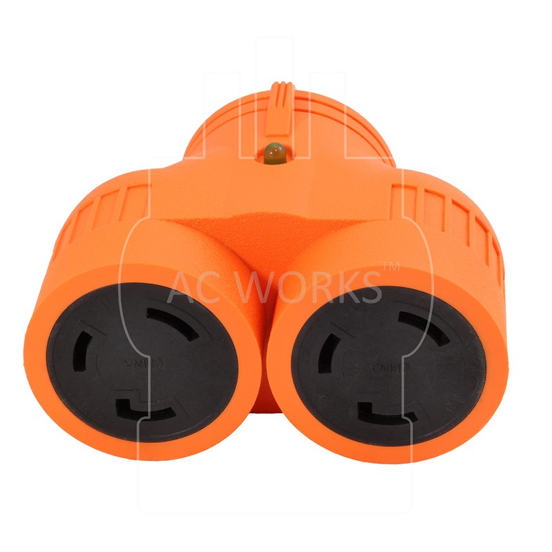 AC WORKS L14-30 30Amp 4-Prong Locking Generator Distribution Cord (L14-30