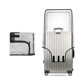Naapesi Clear PVC Travel Suitcase Cover, Transparent Luggage Cover for Suitcase, Clear PVC Waterproof Suitcase Cover, Suitcase Cover Protector, Reusable Dustproof Luggage Cover Protector (24 Inch)