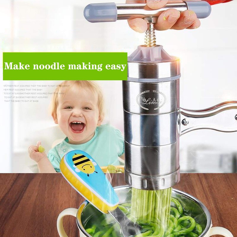 Stainless Steel Manual Noodles Maker, Portable Pasta Maker Noodle Making