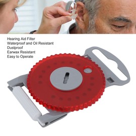 Red Hearing Aid Wax Guards, 2mm Resound Hearing Aids HF4 Replacement Filters for Phonak, Widex, Siemens, Unitron Aid Guard Filter to Prevent Ear Wax, Dust and Water