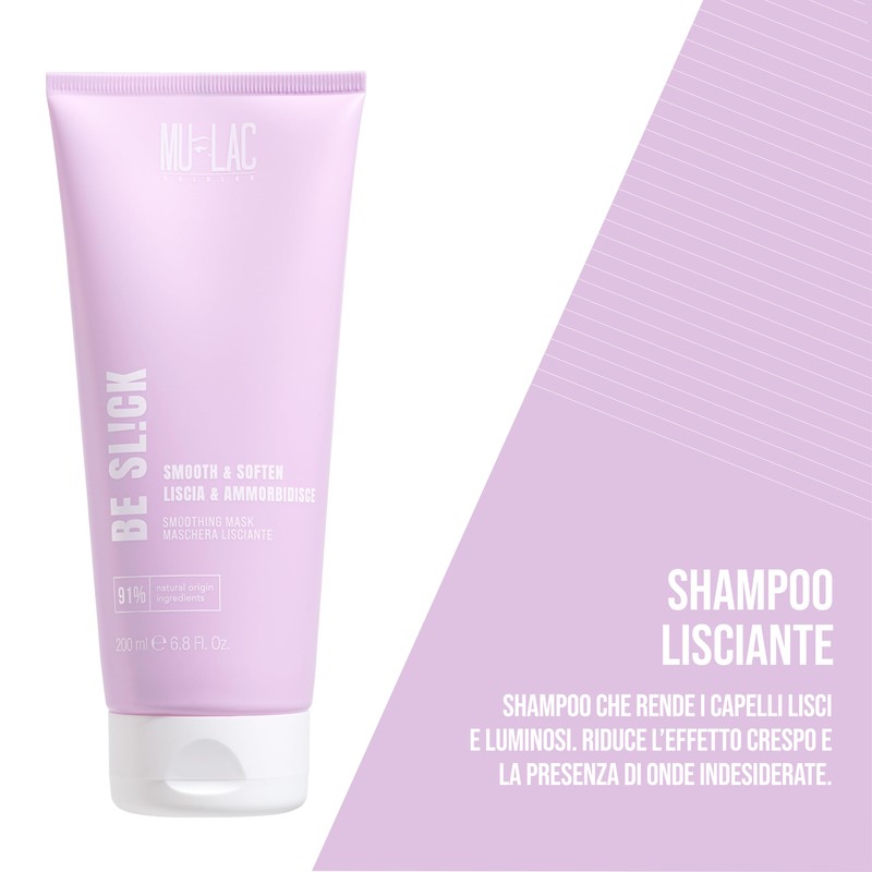 MULAC | BE SL!CK Smoothing and Softening Shampoo with Anti-Frizz