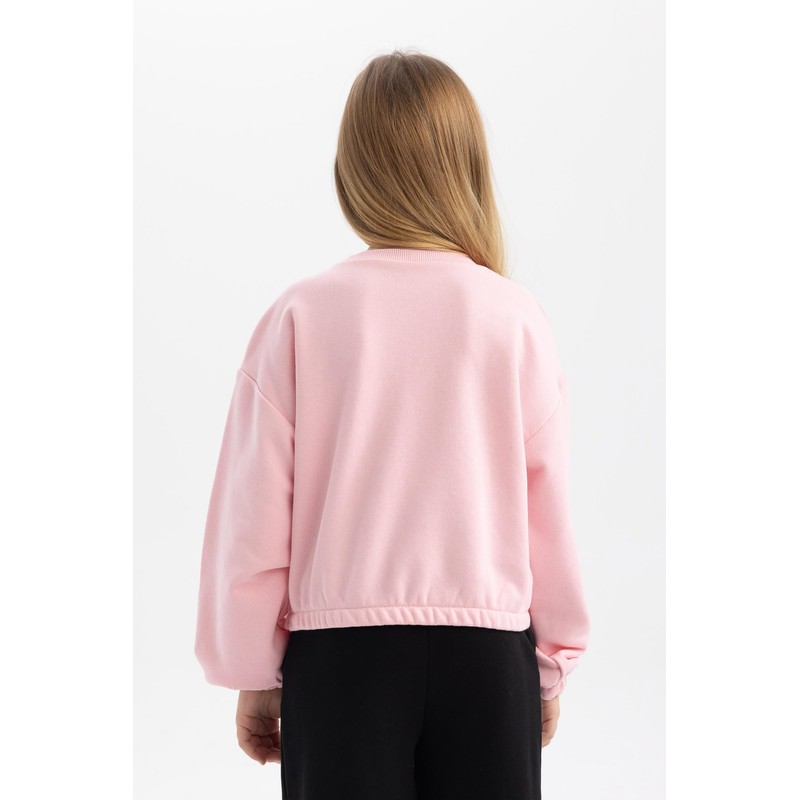 DeFacto Girls' Sweatshirt, Pink