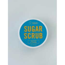 Sugar Scrub, Peaches & Cream, 8oz, Rambling Caravan, Exfoliator, Peaches & Cream