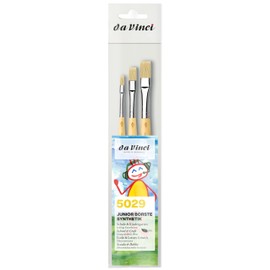 da Vinci, Junior Bristle Synthetics, Series 5029, Acrylic, for Paper, Metal, Stone, Wood & Cardboard, Hobby, School, Therapeutic Work, Made in Germany, Size 4, 8, 12