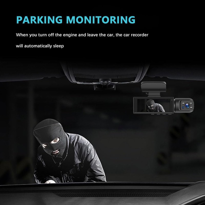 Dual Dash Cam for Cars Front and Inside 3.16 inch